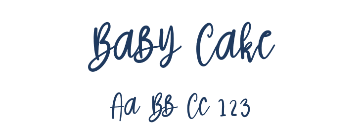 Baby Cake Font Preview