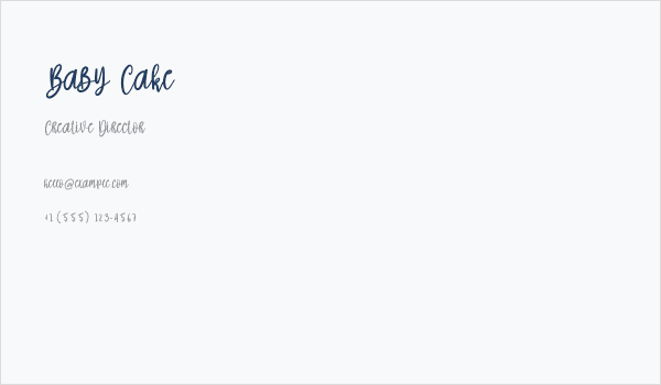 Baby Cake Business Card