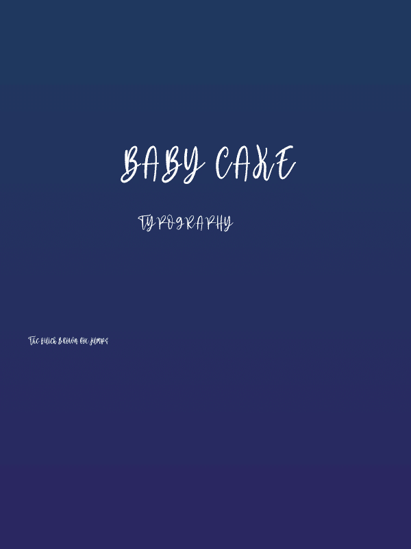 Baby Cake Poster