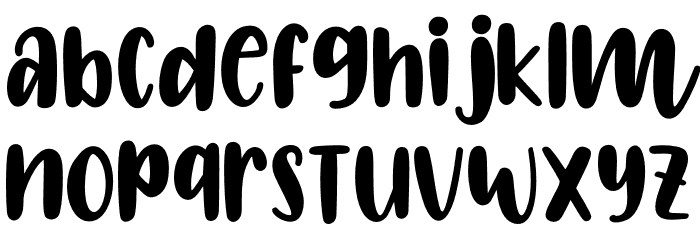 Baby Caroline Sans Font LOWERCASE