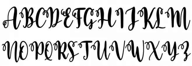 Baby Caroline Script Schriftart Groß