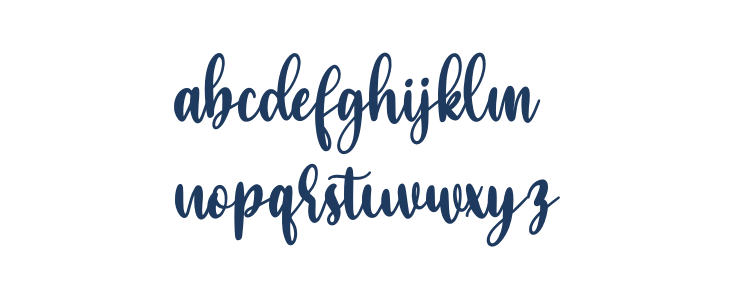 Baby Caroline Script Lowercase