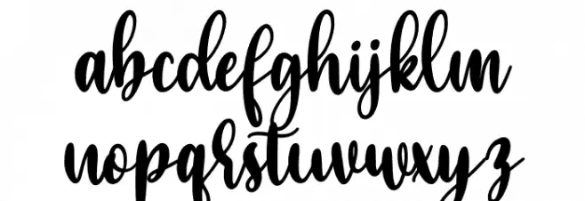 Baby Caroline Script Font Litere mici