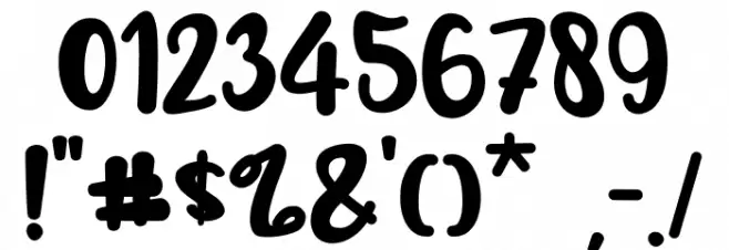 Baby Chipmunk Font OTHER CHARS