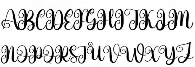 Baby Christmas フォント 大文字