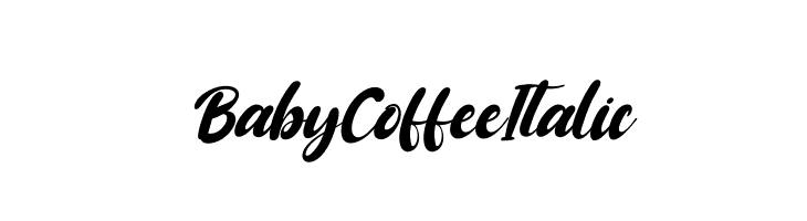 Baby Coffee Italic  les polices de caractères gratuit tlcharger