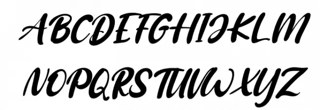 Baby Coffee Italic Caratteri MAIUSCOLE