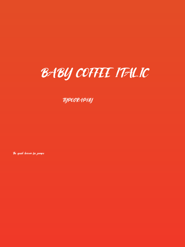 Baby Coffee Italic Poster
