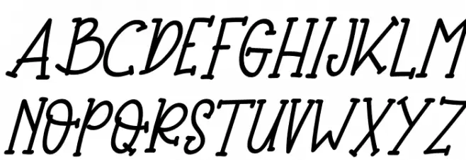 Baby Crab Italic Polices MAJUSCULES