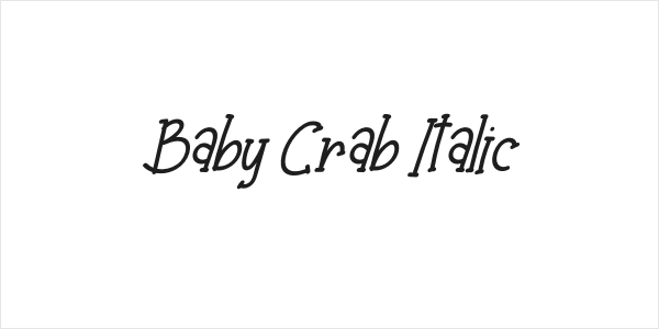 Baby Crab Italic Logo