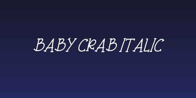 Baby Crab Italic Social Header