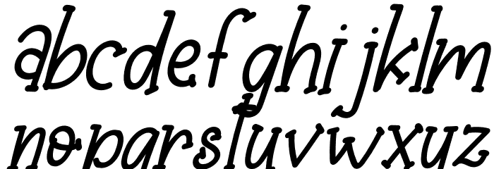 Baby Crab Italic Font LOWERCASE