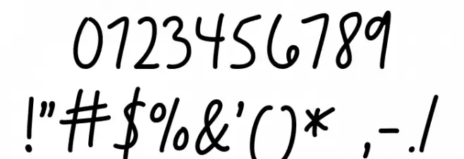 Baby Cucumber Font OTHER CHARS