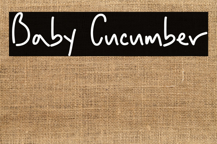 Baby Cucumber Example 1