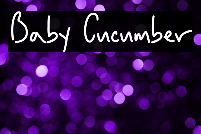 Baby Cucumber Example 2