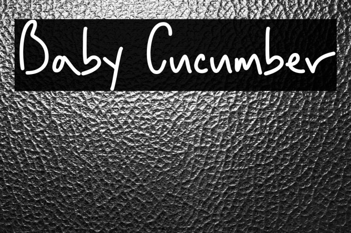 Baby Cucumber Example 3