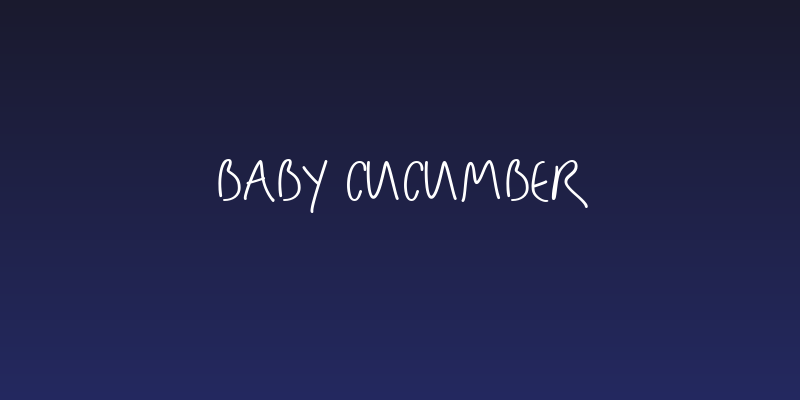 Baby Cucumber Social Header