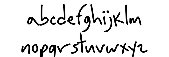 Baby Cucumber Font LOWERCASE