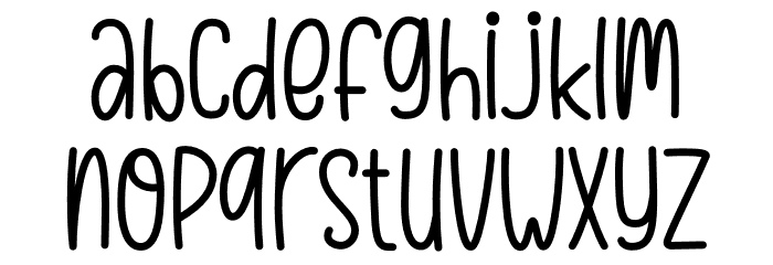 Baby Danilla Font LOWERCASE