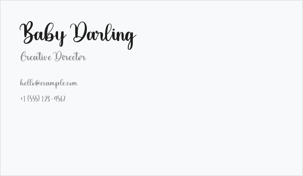 Baby Darling Business Card