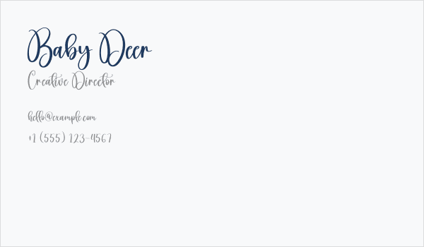 Baby Deer Business Card
