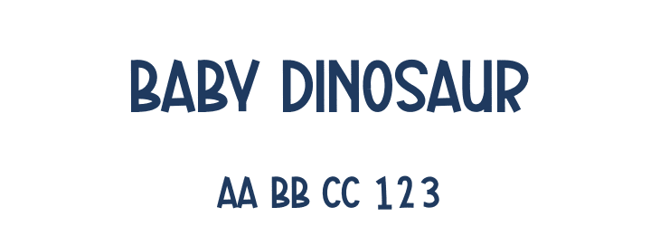 Baby Dinosaur Font Preview