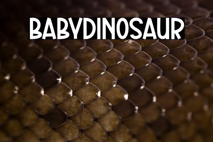 Baby Dinosaur Example 1