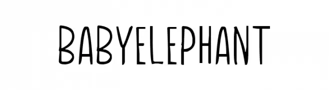 Baby Elephant  Frei Schriftart Herunterladen