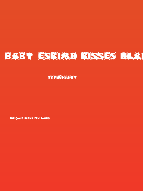Baby Eskimo Kisses Black Poster
