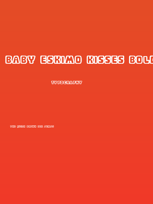 Baby Eskimo Kisses Bold Poster
