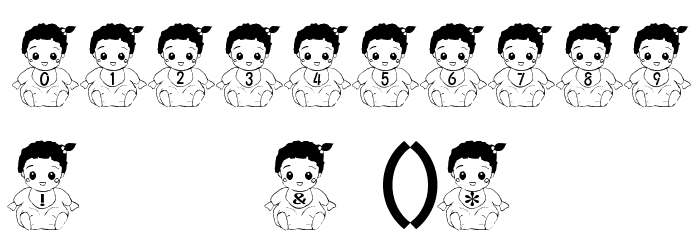 Baby Font Font Alte caractere
