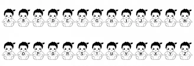 Baby Font फ़ॉन्ट अपरकेस