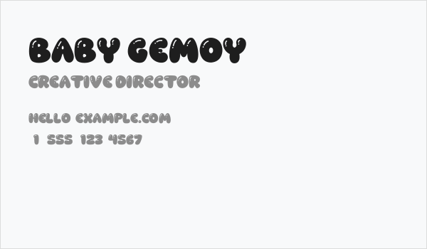 Baby Gemoy Business Card