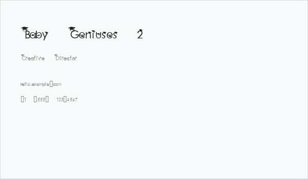 Baby Geniuses 2                Normal Business Card