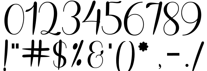 Baby Gentha Script Font OTHER CHARS
