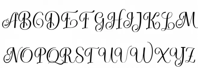 Baby Gentha Script Polices MAJUSCULES
