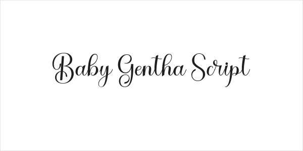Baby Gentha Script Logo