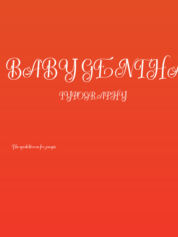 Baby Gentha Script Poster