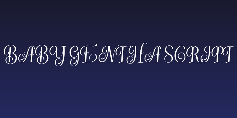 Baby Gentha Script Social Header