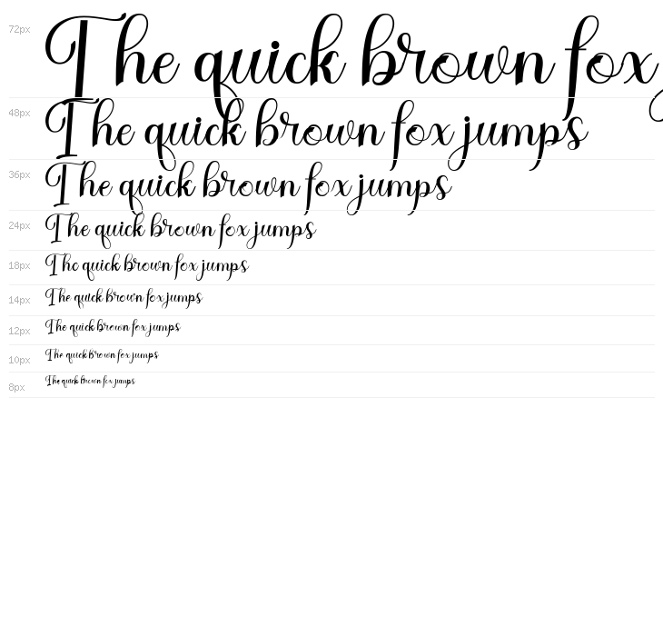 Baby Gentha Script Waterfall