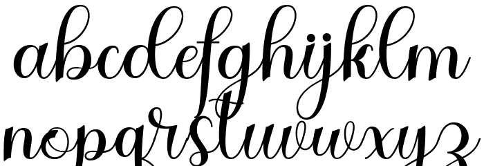 Baby Gentha Script Font LOWERCASE