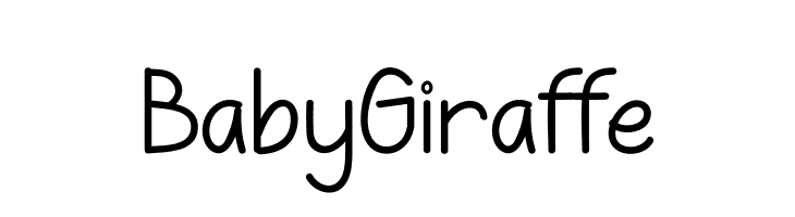 Baby Giraffe  les polices de caractères gratuit tlcharger