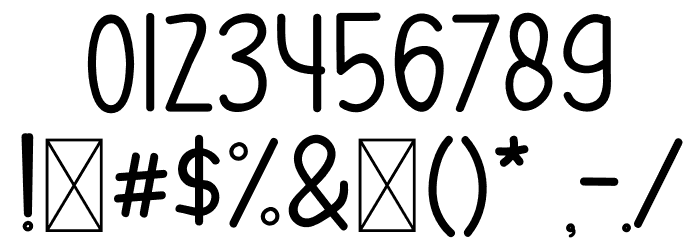 Baby Giraffe Font OTHER CHARS