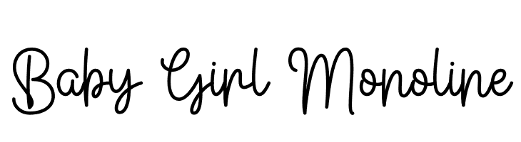 Baby Girl Monoline  font caratteri gratis
