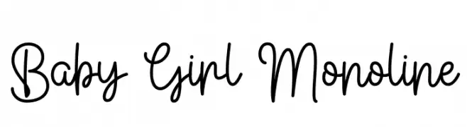 Baby Girl Monoline  Fuentes Gratis Descargar