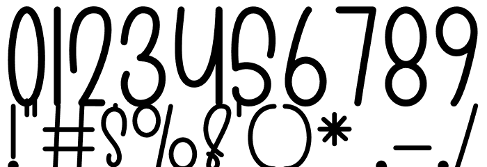 Baby Girl Monoline Font OTHER CHARS