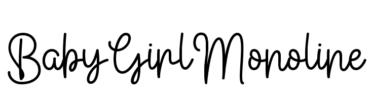 Baby Girl Monoline  免费字体下载