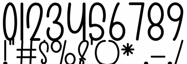 Baby Girl Monoline Font OTHER CHARS