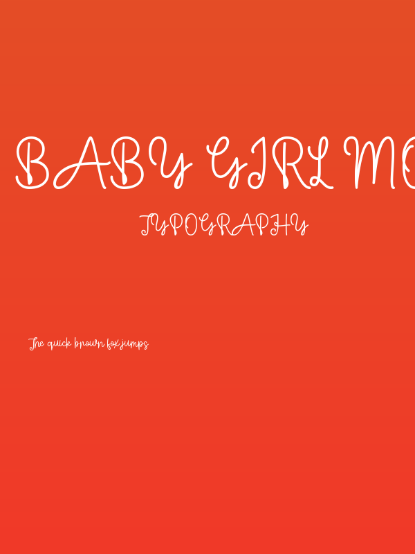 Baby Girl Monoline Poster