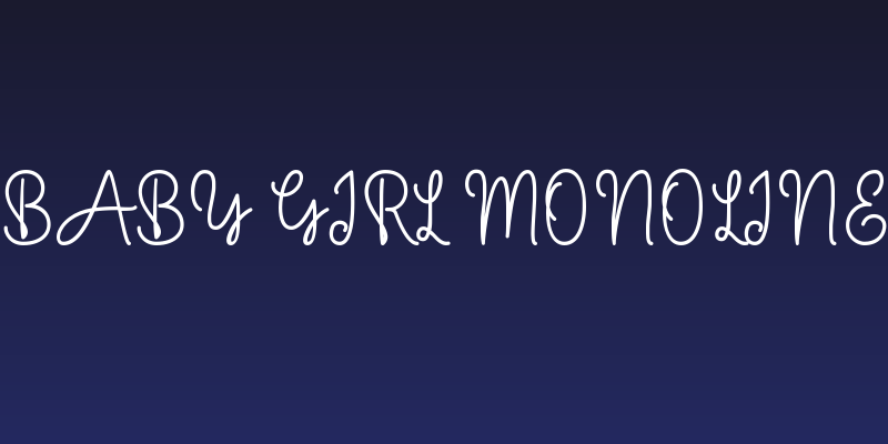Baby Girl Monoline Social Header